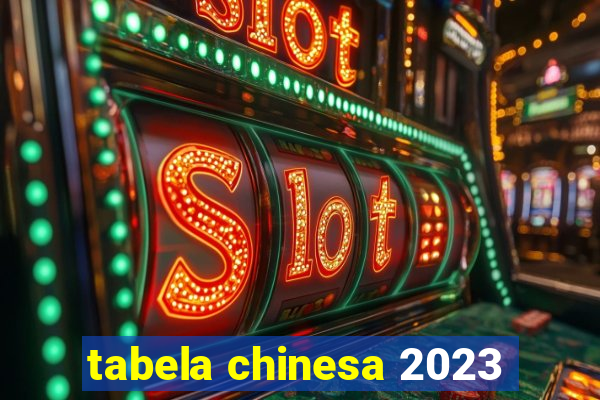 tabela chinesa 2023